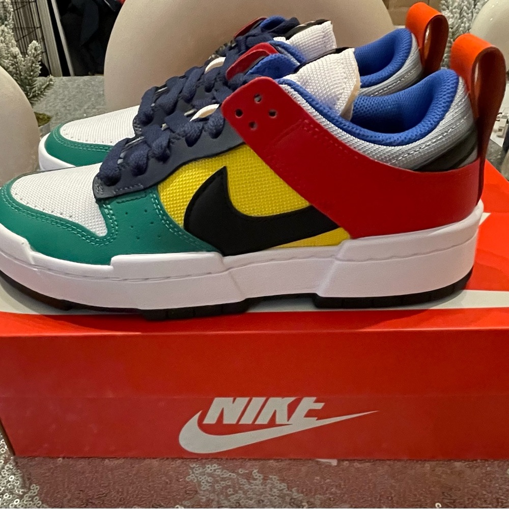 Size 8 - Nike Dunk Low Disrupt  Wolf Grey/Black-Tour Yellow. New In Box